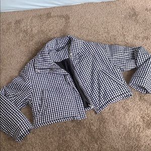 Plaid puffer jacket